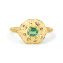 Load image into Gallery viewer, Baroque Emerald Relic Ring - Erin Cuff