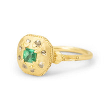 Load image into Gallery viewer, Baroque Emerald Relic Ring - Erin Cuff