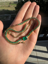 Load image into Gallery viewer, Colombian Emerald Tennis Necklace - Moriah Stanton