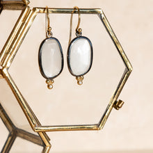 Load image into Gallery viewer, Moonstone and Diamond Earrings