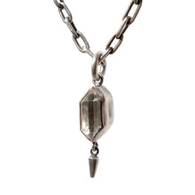 Load image into Gallery viewer, Quartz &amp; Mica Pendant on Hand-Forged Mini-Chunk Chain - Miranda Hicks