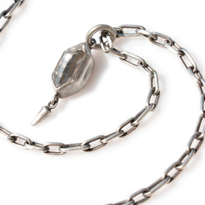 Quartz & Mica Pendant on Hand-Forged Mini-Chunk Chain - Miranda Hicks