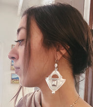 Load image into Gallery viewer, Large Silver Tuareg Earrings - Moussa Albaka