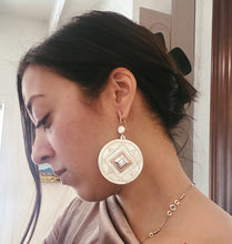 Load image into Gallery viewer, Large Silver &amp; Copper Tuareg Earrings - Moussa Albaka