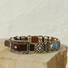 Load image into Gallery viewer, Butterfly Concho Bracelet with Kingman Turquoise - Rick Montaño