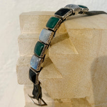 Load image into Gallery viewer, Large Square Concho Bracelet with Mixed Stones - Rick Montaño