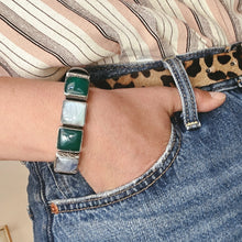 Load image into Gallery viewer, Large Square Concho Bracelet with Mixed Stones - Rick Montaño