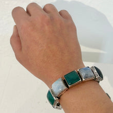 Load image into Gallery viewer, Large Square Concho Bracelet with Mixed Stones - Rick Montaño