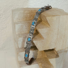 Load image into Gallery viewer, Butterfly Concho Bracelet with Kingman Turquoise - Rick Montaño