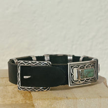 Load image into Gallery viewer, Large Rectangular Concho Bracelet with Kingman Turquoise - Rick Montaño