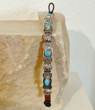 Load image into Gallery viewer, Butterfly Concho Bracelet with Kingman Turquoise - Rick Montaño