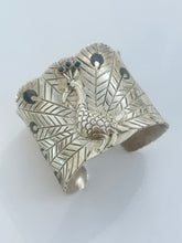 Load image into Gallery viewer, Silver Peacock Cuff with Lapis - Emilia Castillo