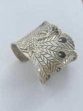 Load image into Gallery viewer, Silver Peacock Cuff with Lapis - Emilia Castillo