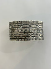Load image into Gallery viewer, Early Navajo Stamped Ingot Silver Cuff - Vintage