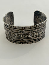 Load image into Gallery viewer, Early Navajo Stamped Ingot Silver Cuff - Vintage