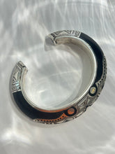 Load image into Gallery viewer, Ebony &amp; Silver Bangle Bracelet - Moussa Albaka