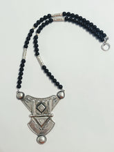 Load image into Gallery viewer, Tuareg Necklace with Onyx Beads - Moussa Albaka