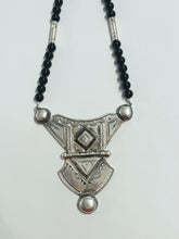 Load image into Gallery viewer, Tuareg Necklace with Onyx Beads - Moussa Albaka