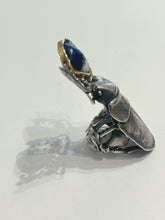 Load image into Gallery viewer, Beetle and Lapis Statement Ring - Alexis Pavlantos
