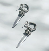 Load image into Gallery viewer, Rock Crystal Hoop Earrings - Miranda Hicks