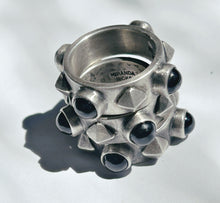 Load image into Gallery viewer, Black Onyx Spiked Ring - Miranda Hicks