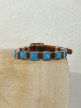 Load image into Gallery viewer, Small Square Turquoise Concho Bracelet - Rick Montaño
