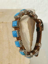 Load image into Gallery viewer, Small Square Turquoise Concho Bracelet - Rick Montaño
