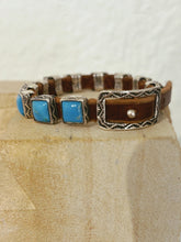 Load image into Gallery viewer, Small Square Turquoise Concho Bracelet - Rick Montaño