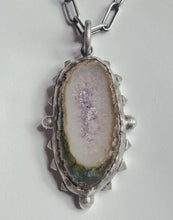 Load image into Gallery viewer, Amethyst Geode + Pearl Necklace - Miranda Hicks