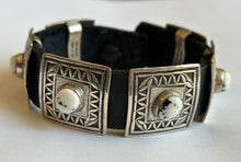 Load image into Gallery viewer, White Buffalo Turquoise Concho Bracelet - Rick Montaño