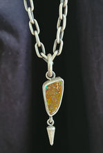 Load image into Gallery viewer, Boulder Opal with Spike Drop on Hand-Forged Chain - Miranda Hicks
