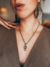 Load image into Gallery viewer, Quartz with Marcasite Pendant on Hand-Forged Chain - Miranda Hicks