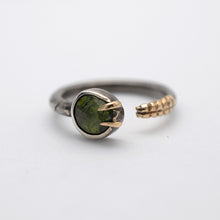 Load image into Gallery viewer, Green Tourmaline Serpent Ring - Shoshanna Frank