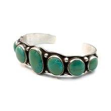 Load image into Gallery viewer, 1930s Navajo Silver and Turquoise Bracelet