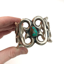Load image into Gallery viewer, Vintage Navajo Silver and Turquoise Cuff