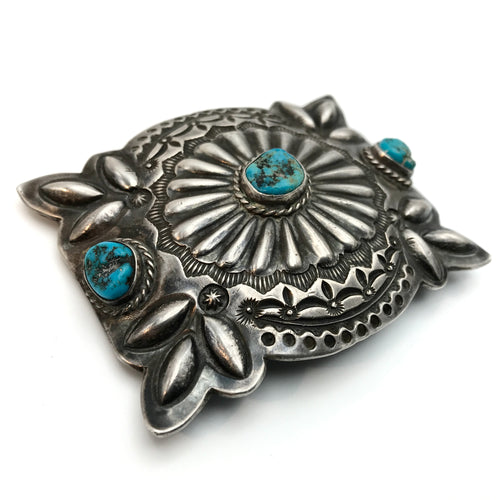 Silver and Turquoise Belt buckle