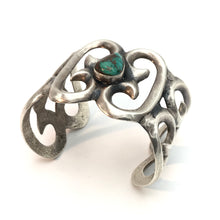Load image into Gallery viewer, Vintage Navajo Silver and Turquoise Cuff