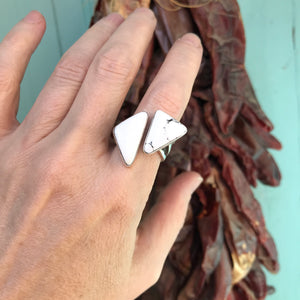 White Buffalo Turquoise Ring - Rick Montaño