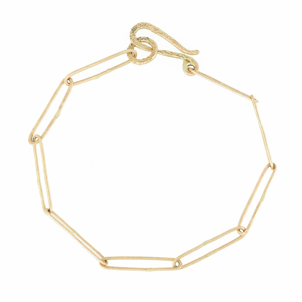 Paperclip Chain Bracelet 14k - Erin Cuff