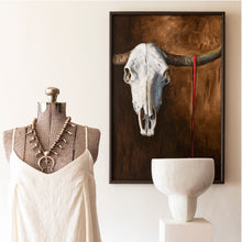 Load image into Gallery viewer, Cow Skull with Ribbon - Carrie Dean Schultz