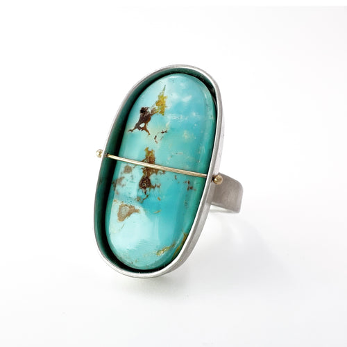 Captured Turquoise Ring - Hilary Finck