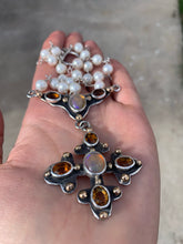 Load image into Gallery viewer, Rick Montaño - Medieval Style Cross with Opal, Citrine, Pearls
