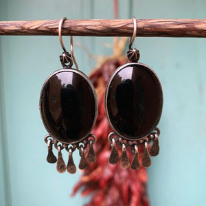 Black Onyx Tassel Earrings - Miranda Hicks