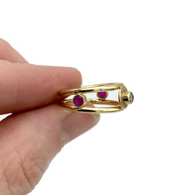 Load image into Gallery viewer, Moriah Stanton - Diamond and Ruby Double Band Ring