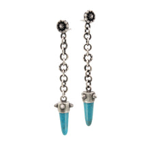 Load image into Gallery viewer, Tibetan Turquoise Pendulum Earrings - Miranda Hicks