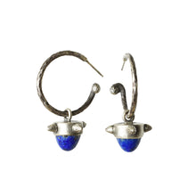 Load image into Gallery viewer, Faceted Lapis Mega Hoops - Miranda Hicks
