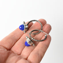 Load image into Gallery viewer, Faceted Lapis Mega Hoops - Miranda Hicks