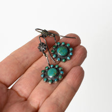 Load image into Gallery viewer, Vintage Zuni Silver and Turquoise Earrings