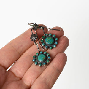 Vintage Zuni Silver and Turquoise Earrings